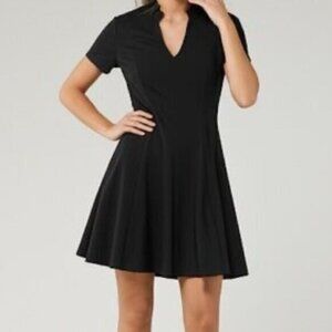 Gilli Black A-Line V-Neck Mini Dress fit and flare size 3XL black dress